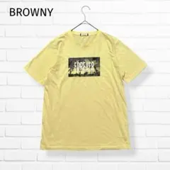 人気ブランド✨BROWNY ブラウニー フロントプリント Tシャツ M イエローのサムネイル