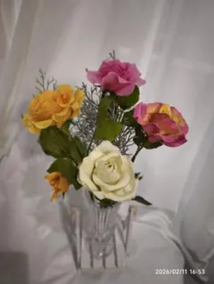 牡丹と薔薇3 アメリカンフラワー ディップフラワー デコトラ トラック