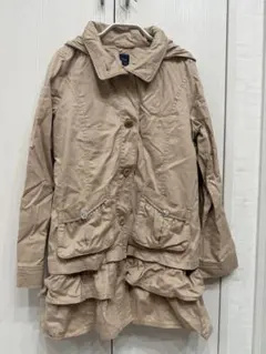 ギャップキッズGapKids ベージュフリルコート 160cm