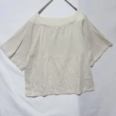 earth music & ecology 半袖Tシャツ ボートネック リボン