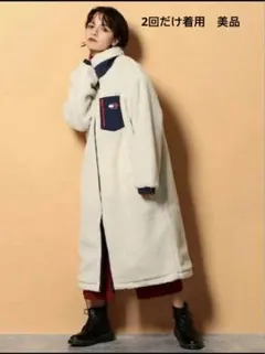 Tommy Jeans フリースジャケット・ボアジャケット アイボリー/ネイビー