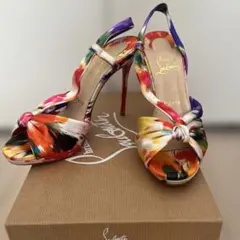 Christian Louboutin マルチカラーハイヒールサンダル