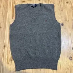 Polo by Ralph Lauren グレー Vネック ベスト 160