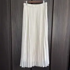 ユニクロ　プリーツスカート　ロング　オフホワイト　Sサイズ