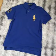 Polo by Ralph Lauren 青 ポロシャツ Lサイズ ビックポニー