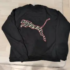 Puma ブラック クルーネック スウェット