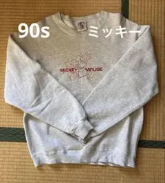90sミッキー　MICKEY&CO. 白スウェット