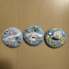 サンリオ　刺繍缶バッジ　3個セット