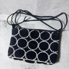 ミナペルホネン gem pochette ジェムポシェット ネイビー タンバリン