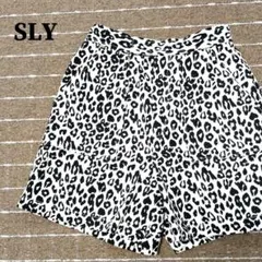 SLY　スライ　レオパード柄ベイカー風コットンショートパンツ　ヒョウ柄　1　Sのサムネイル