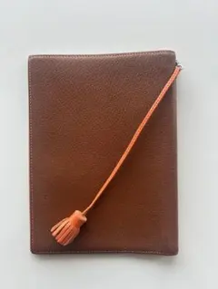 極美品 エルメス セリエ ブックカバー ブラウン シボ革 - メルカリ