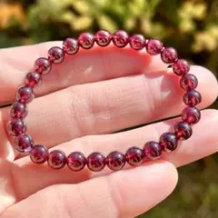 希少　スター入りロードライトガーネットブレスレット　2