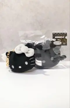［サンリオ x しまむら］黒ハローキティ シリコンポーチ＋マスコットチャーム