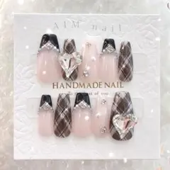 ネイルチップ オーダー ちゅるん フレンチガーリー ワンホン 韓国 量産型 ホロ