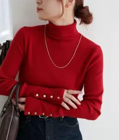 【大人気】DISCOAT リブ袖口ボタンタートル