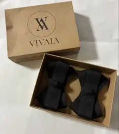 VIVAIA ブラック　シューズクリップ　リボン　靴用アクセサリー