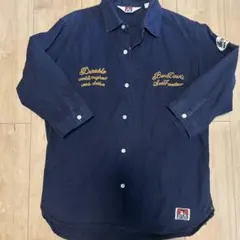 BEN DAVIS ワークシャツ ネイビー　七分袖