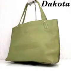 Dakota ダコタ　レザー ライトグリーン トートバッグ　A4収納　肩がけ