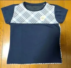 【プリンステニスウェア】ネイビー チェック柄 Tシャツ WS3070のサムネイル