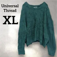 Universal Thread 【XL】ゆったり ニットセーター 短丈 緑