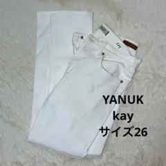 ヤヌーク YANUK Kay 26 ホワイトデニムパンツボーイズスリムのサムネイル