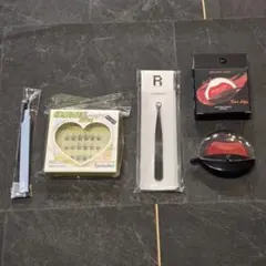 AA692【時短フルメイク】部分つけまつげ 毛抜き マットリップ コスメ3点