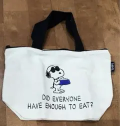スヌーピー トートバッグ ファスナー付き