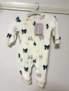 リボン柄　ロンパース