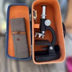 昭和レトロ　顕微鏡と付属ツールセット