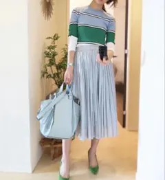 martinique マルティニーク♡ブライトツイルミモレプリーツスカートのサムネイル