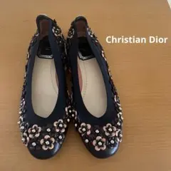Christian Dior フラワー装飾 フラットシューズ 37Dのサムネイル