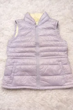 ユニクロ UNIQLO ウルトラライトダウンベスト フルジップ ナイロン紫系S
