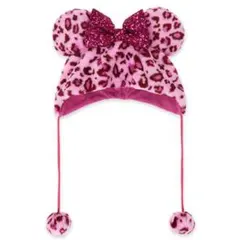 【新品・未使用】ディズニー ミニー ファンキャップ ヒョウ柄 ピンク