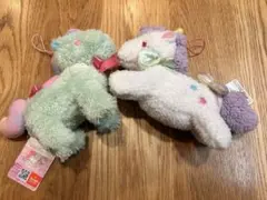 キキララ レインボーユニコーン　ぬいぐるみポーチ　リトルツインスターズ