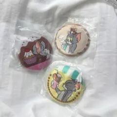 トムジェリ　タフィー　ガチャガチャ　ファブリック缶チャーム　3点セット