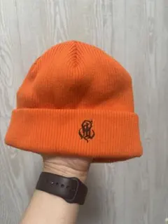 S*Y様 CALEE オレンジ コットンニット帽 ロゴ刺繍のサムネイル