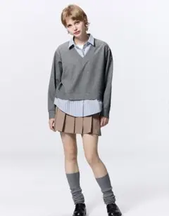 布帛コンビネーションプルオーバー　GU