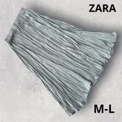 ザラ　スカート　プリーツ　グリーン　ロングスカート　くすみカラー　ZARAのサムネイル