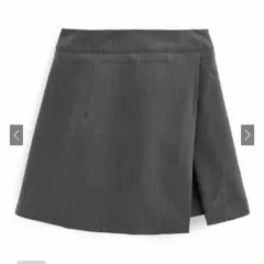 未使用 GRL インパン裏地付きラップ風ミニスカート ai86 グレー タイト