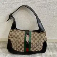 GUCCI グッチ ジャッキー ショルダーバッグ ggキャンバス シェリーライン