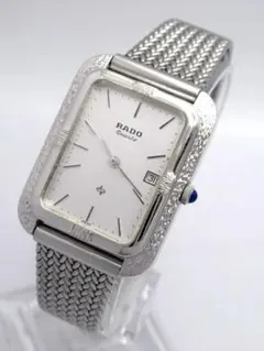 稼働 RADO ラドー 111.9514.2 スクエア メンズ 腕時計 デイト - メルカリ