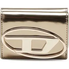 新品　DIESEL 三つ折り財布 メタリックゴールド