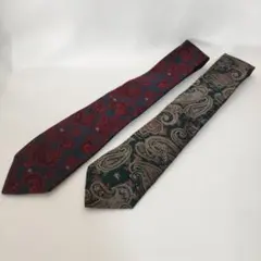 Burberry バーバリー ペイズリー柄 ネクタイ 2本セット