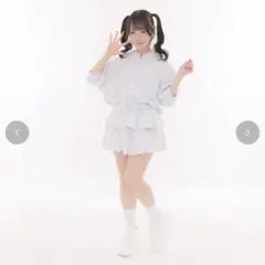 【新品未使用】しまむら　あっとほぉーむカフェ　パーカ　スカート　グレー