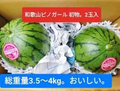 特売おいしい。ピノガール紅小玉スイカ。。2個入総重量3.5〜4kg 前後のサムネイル