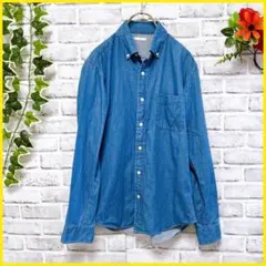 【GU】 ジーユー （S） シャツ　デニムシャツ　羽織りもの メンズ