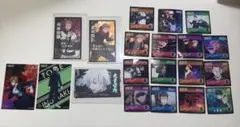 呪術廻戦 ホロ加工シール15枚 アクリルカード3枚 他カード2枚セット