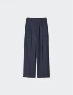 【UNIQLO】タックワイドパンツ/ストライプ
