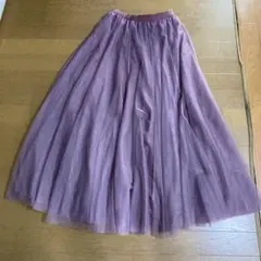 パープル チュールロングフレアスカートfifthのサムネイル