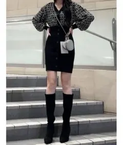 rienda ワンピース ミニ ニット